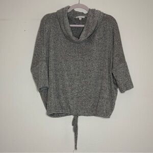 Green Envelope Charcoal Cowl Neck Sweater